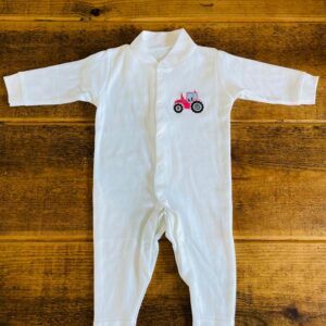 Born to farm sleepsuit pink