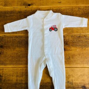 Born to farm sleepsuit red