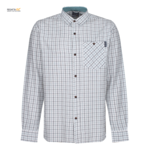 TRS215 Regatta Tattersall Blue Check Shirt Mens png