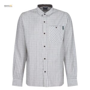 TRS215 Regatta Tattersall Green Check Shirt Mens 1 jpg